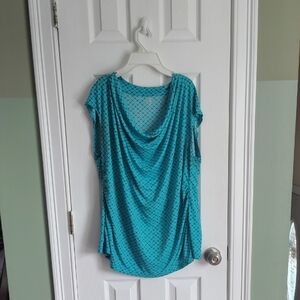 Women's Blue Draped Top